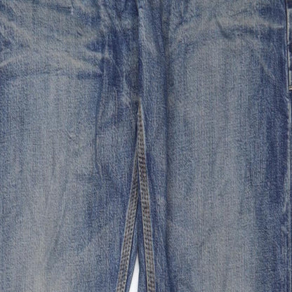 Natural Selection Mens Blue Cotton Straight Jeans Size 32 in L31 in Regular Zip