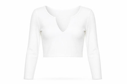 Womens UK Size 4 PRETTYLITTLETHING White Cropped Blouse