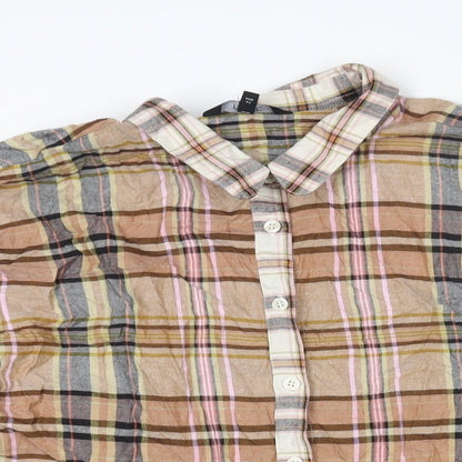 Womens UK Size 14 NEXT Multicoloured Basic Button-Up