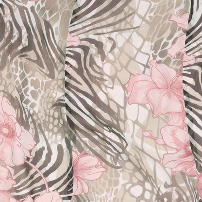 Basler Women's Multicolour Zebra Floral Print Midi Trumpet Skirt Size 12