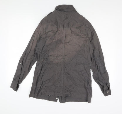 Womens UK Size 12 Mint Velvet Grey Military Jacket