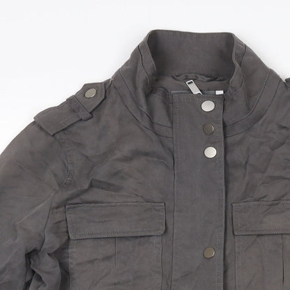 Womens UK Size 12 Mint Velvet Grey Military Jacket