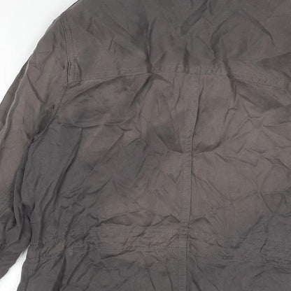 Womens UK Size 12 Mint Velvet Grey Military Jacket