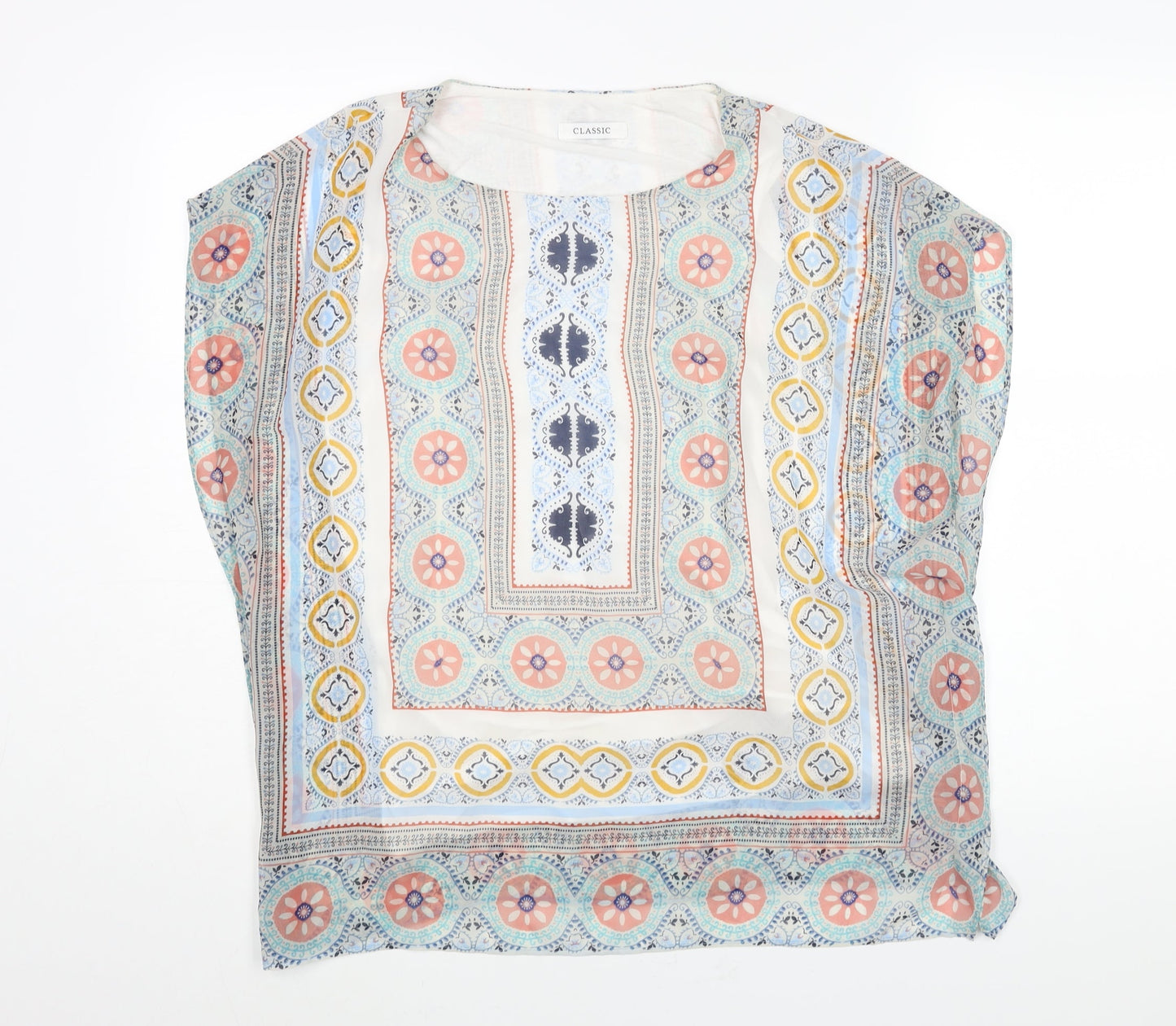 Womens UK Size 14 Classic Multicoloured Basic Blouse