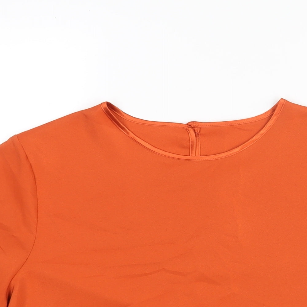 Womens UK Size 12 St Michael Orange Basic Blouse
