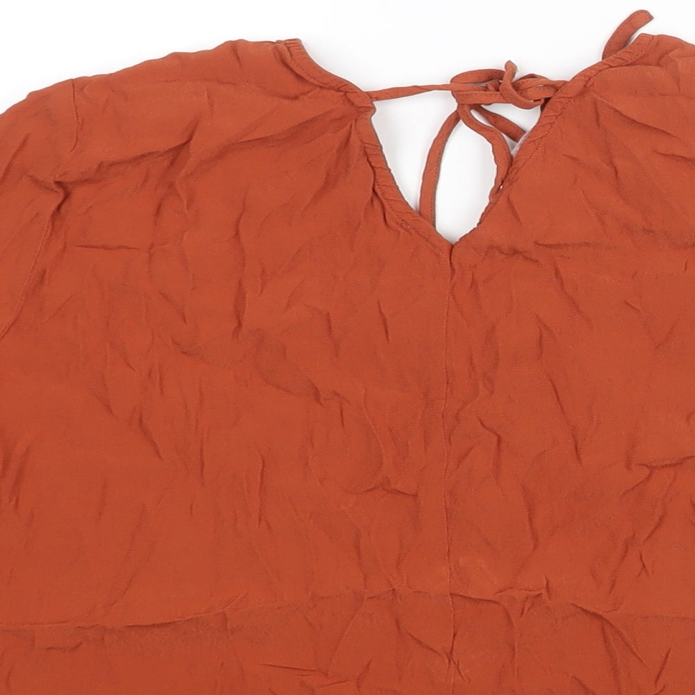 Womens UK Size 18 Warehouse Orange Basic Blouse