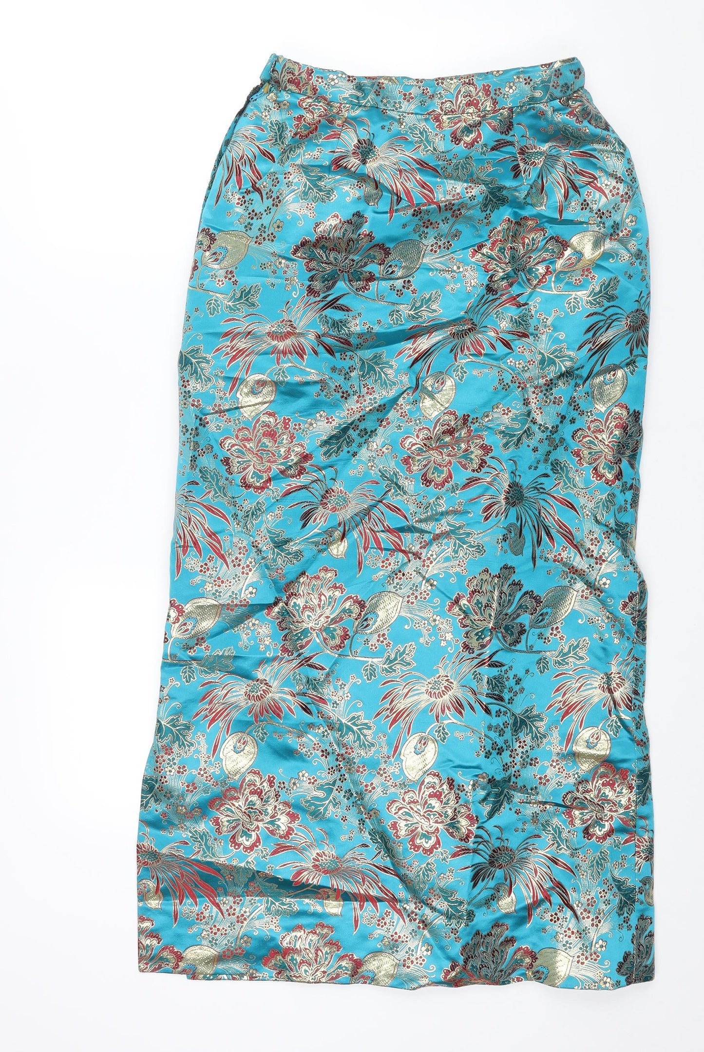 Felicity Black Womens Multicoloured Geometric Polyester Maxi Skirt Size 28 in Zip