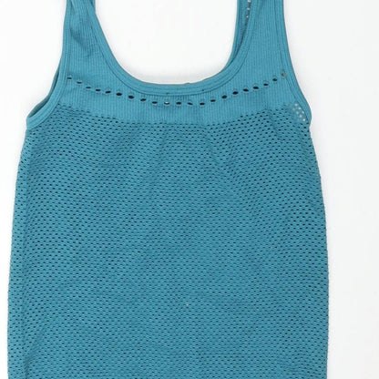 Zara Womens Blue Polyester Bodysuit One-Piece Size M Pullover - Fishnet Size M-L