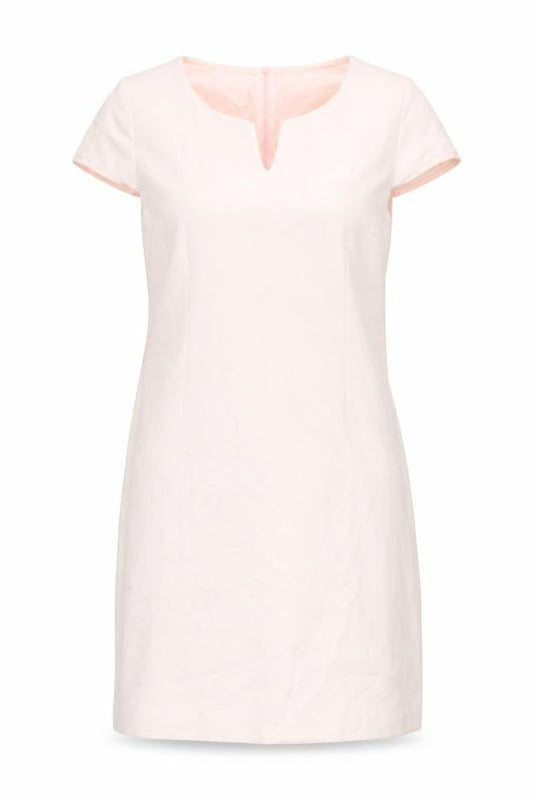 Front view of Oui women’s pink polyamide shift, size UK 14, v-neck zip