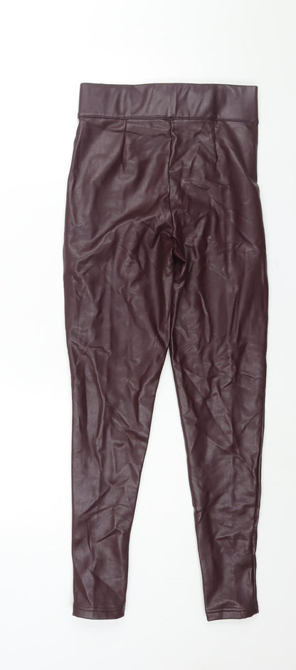Womens UK Size 8 Marks and Spencer  Cropped Purple Leggings