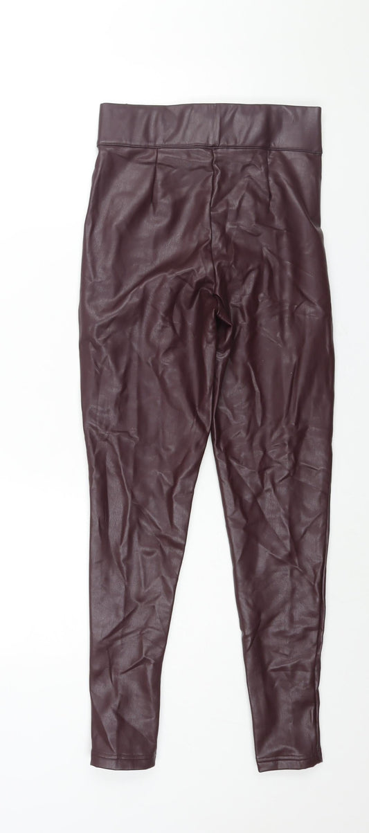 Womens UK Size 8 Marks and Spencer  Cropped Purple Leggings