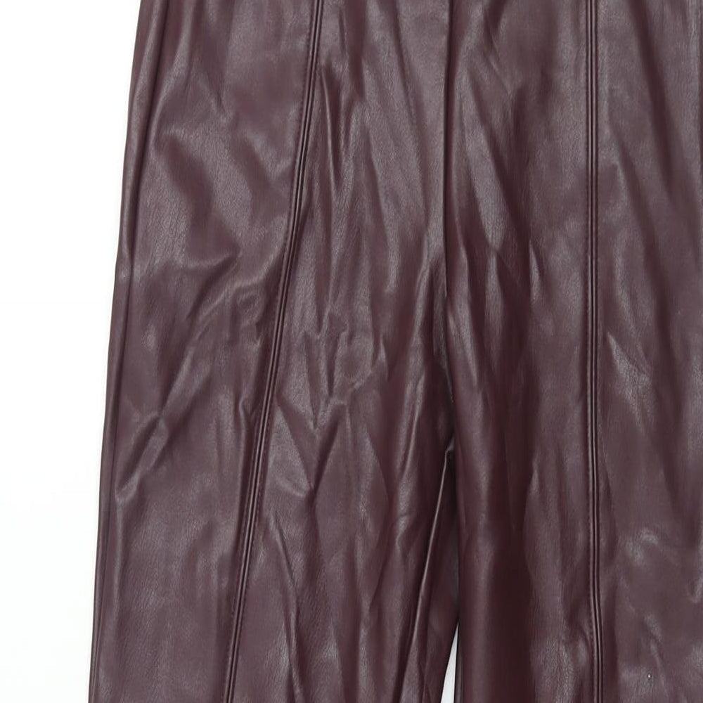 Womens UK Size 8 Marks and Spencer  Cropped Purple Leggings