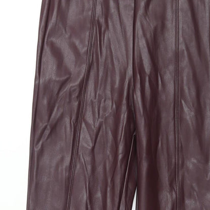 Womens UK Size 8 Marks and Spencer  Cropped Purple Leggings