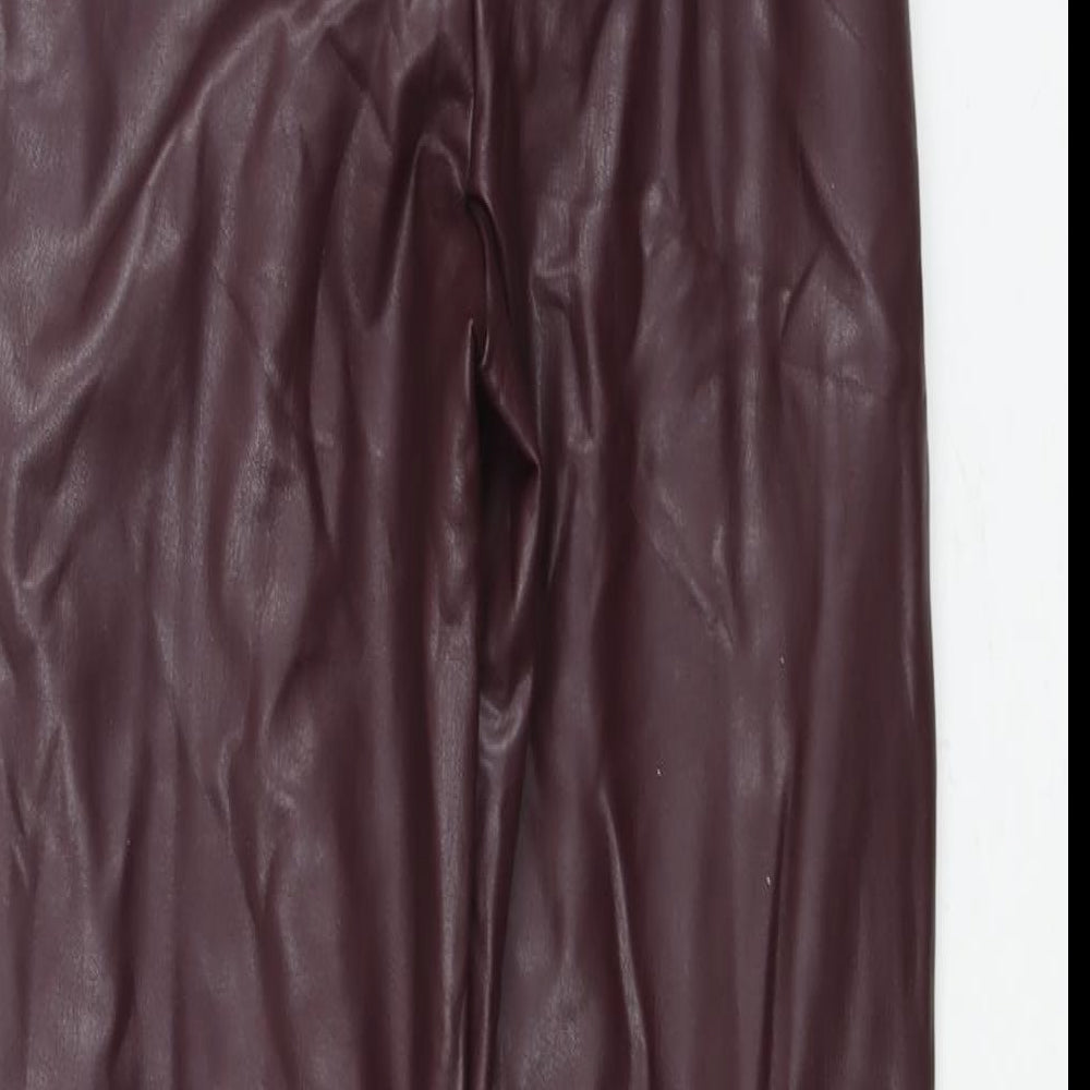 Womens UK Size 8 Marks and Spencer  Cropped Purple Leggings