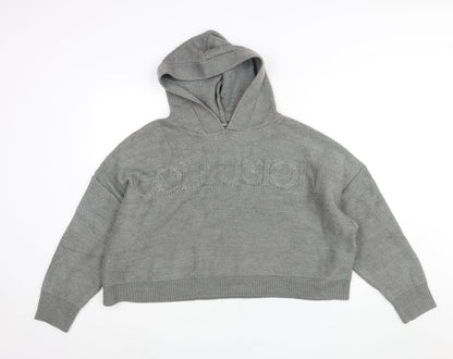 Womens UK Size 18 COLLUSION Grey Pullover Jumper
