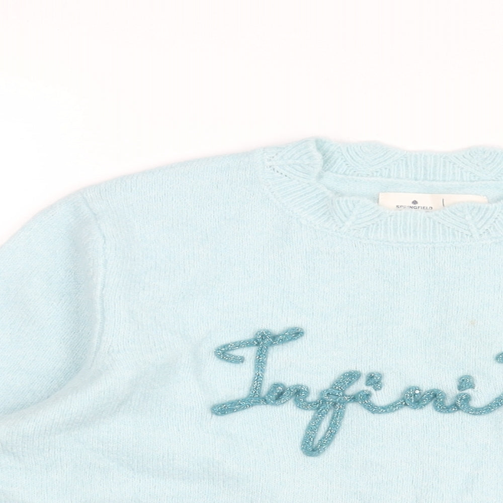 Womens UK Size L Springfield Blue Pullover Jumper