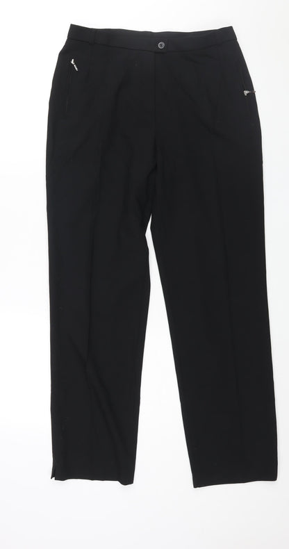 Womens UK Size 14 Marks and Spencer Regular Fit  Black Trousers