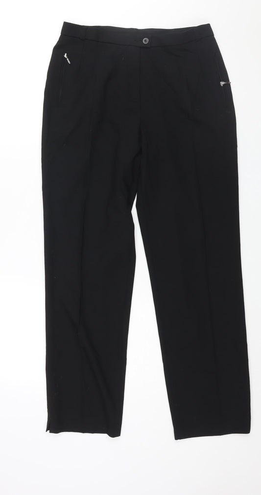 Womens UK Size 14 Marks and Spencer Regular Fit  Black Trousers
