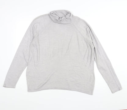BHS Womens Grey Roll Neck Acrylic Pullover Jumper Size 18
