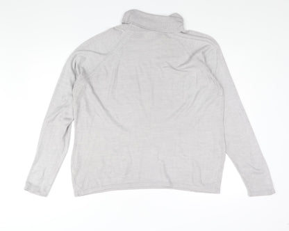 BHS Womens Grey Roll Neck Acrylic Pullover Jumper Size 18