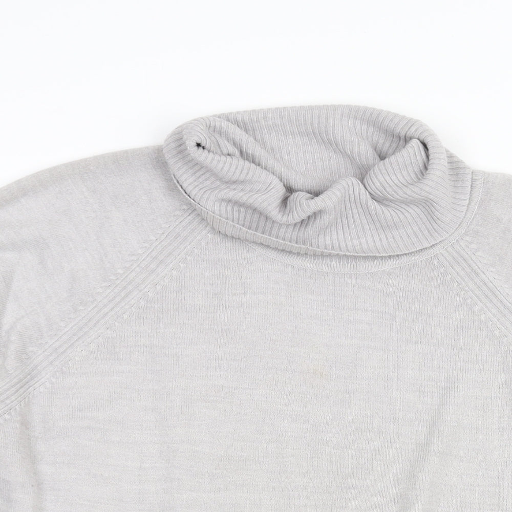 BHS Womens Grey Roll Neck Acrylic Pullover Jumper Size 18