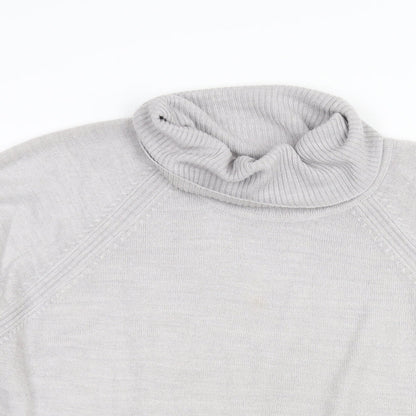 BHS Womens Grey Roll Neck Acrylic Pullover Jumper Size 18