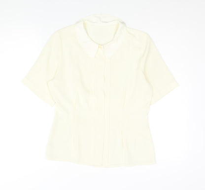 Womens UK Size 10 St Michael Ivory Basic Blouse
