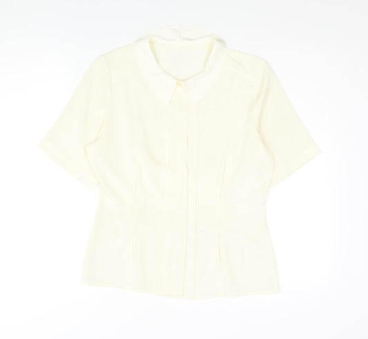 Womens UK Size 10 St Michael Ivory Basic Blouse