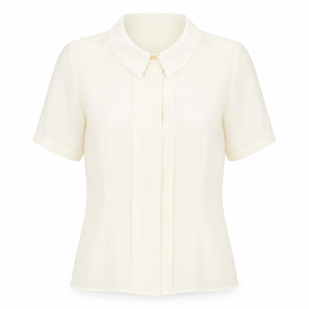 Womens UK Size 10 St Michael Ivory Basic Blouse