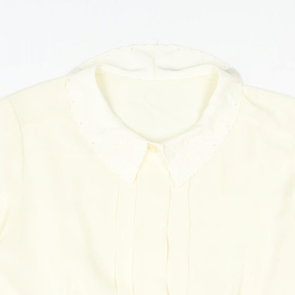 Womens UK Size 10 St Michael Ivory Basic Blouse