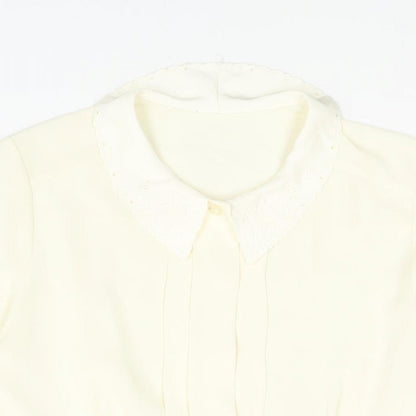 Womens UK Size 10 St Michael Ivory Basic Blouse