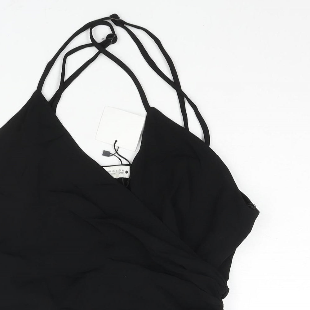 Womens UK Size L Zara One-Piece Black Bodysuit