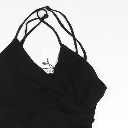 Womens UK Size L Zara One-Piece Black Bodysuit
