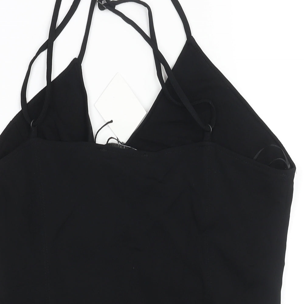 Womens UK Size L Zara One-Piece Black Bodysuit