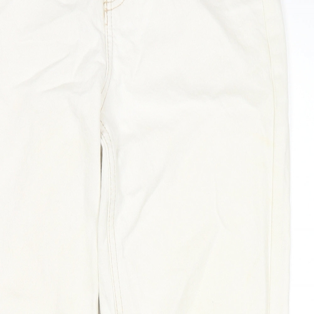 Topshop Womens White Cotton Mom Jeans Size 28 in L30 in Regular Zip