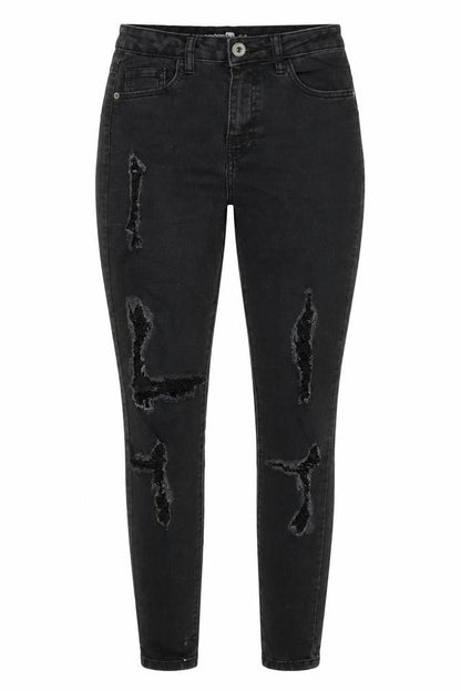 Womens UK Size 8 Boohoo Regular Fit Skinny Black Jeans