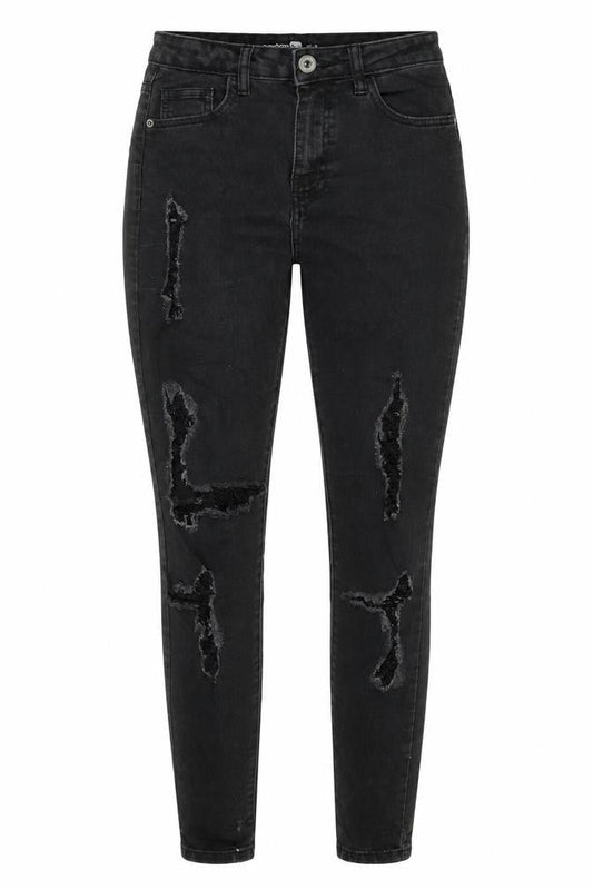 Womens UK Size 8 Boohoo Regular Fit Skinny Black Jeans