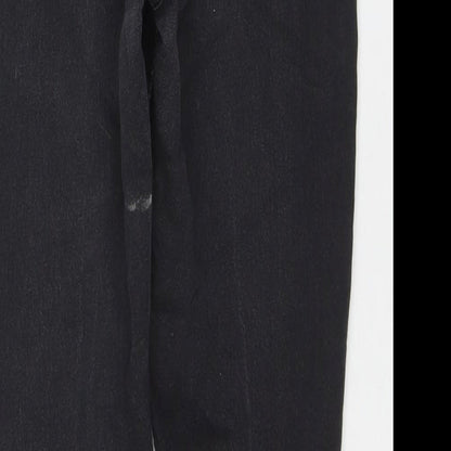 Boohoo Womens Black Cotton Skinny Jeans Size 8 L28 in Regular Zip