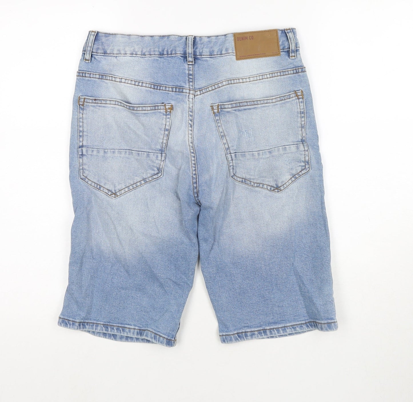 Denim & Co. Mens Blue Cotton Bermuda Shorts Size 30 in L10 in Regular Zip