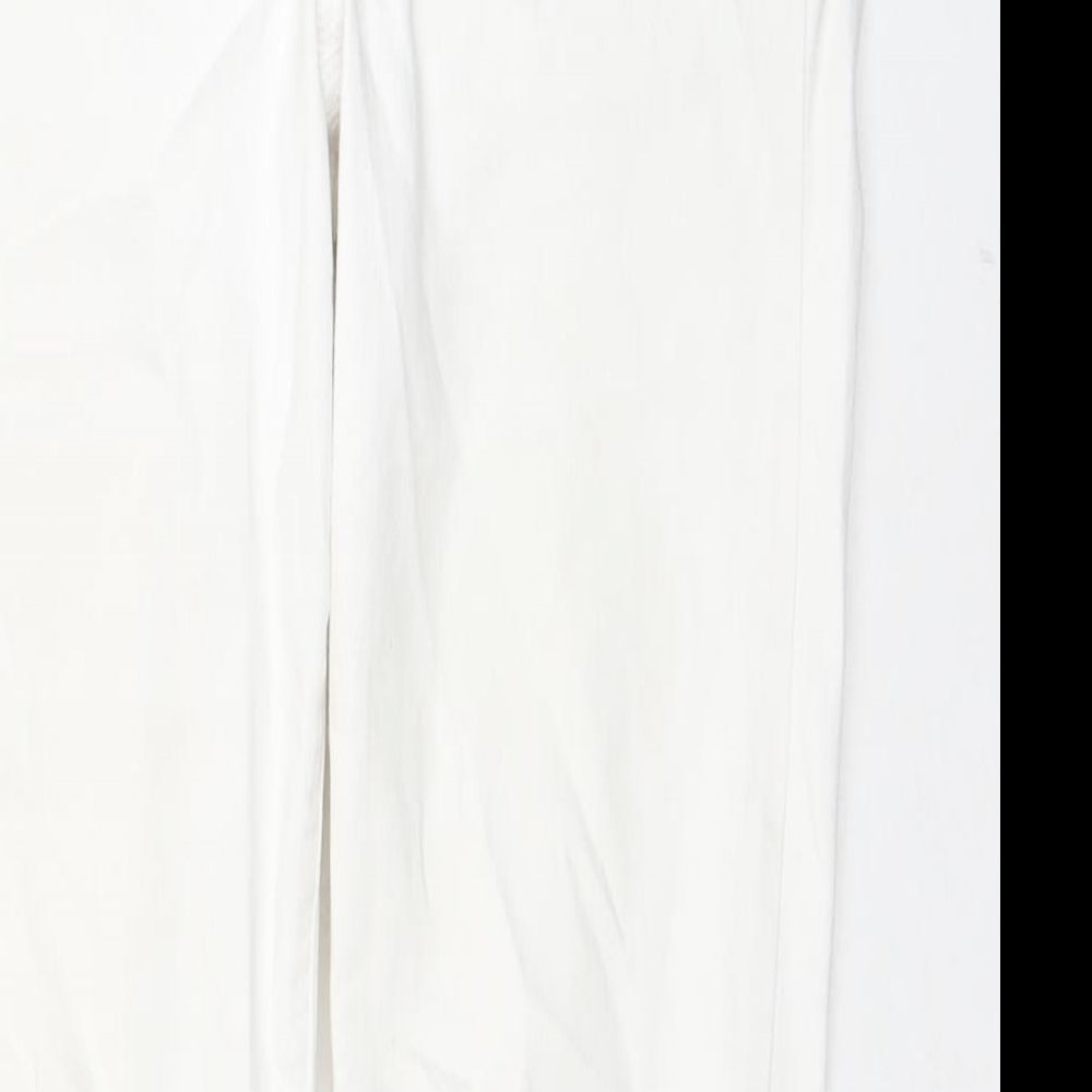 NEXT Womens White Cotton Skinny Jeans Size 10 L27 in Regular Zip