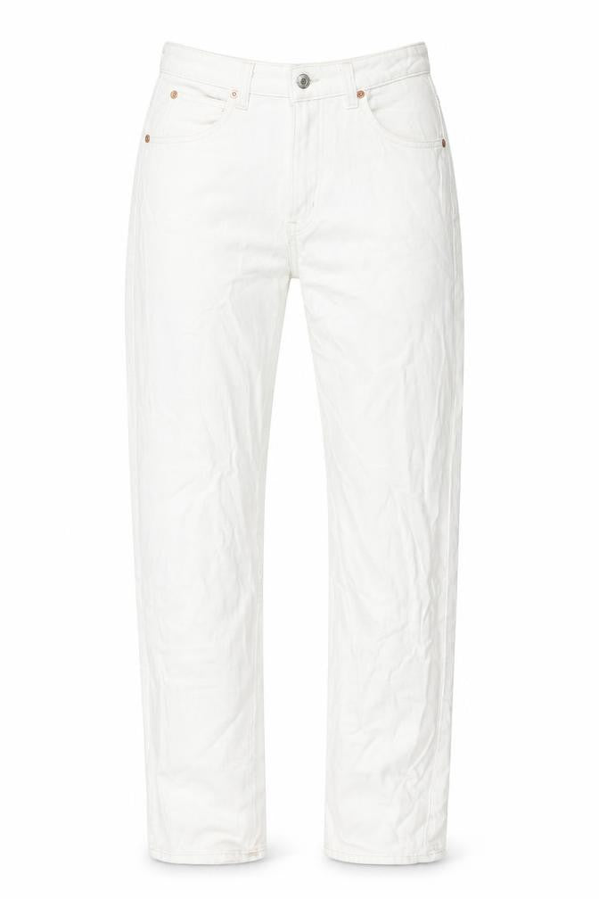 Womens UK Size 8 H&M Regular Fit Straight White Jeans