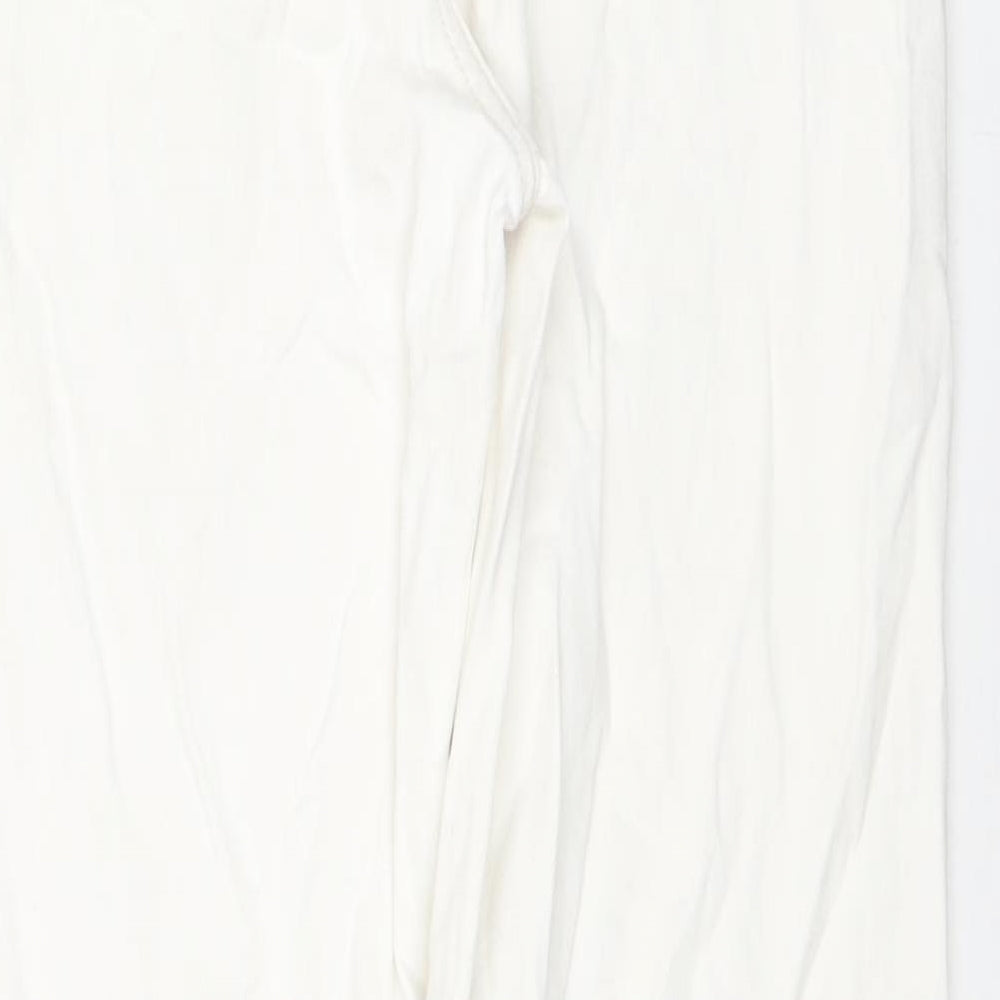 Womens UK Size 8 H&M Regular Fit Straight White Jeans
