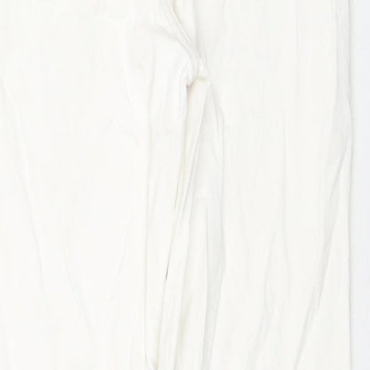 Womens UK Size 8 H&M Regular Fit Straight White Jeans