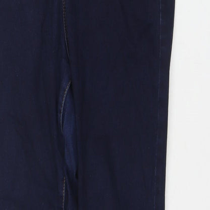 Denim & Co. Womens Blue Polyester Blend Skinny Jeans Size 14 L29 in Regular Zip