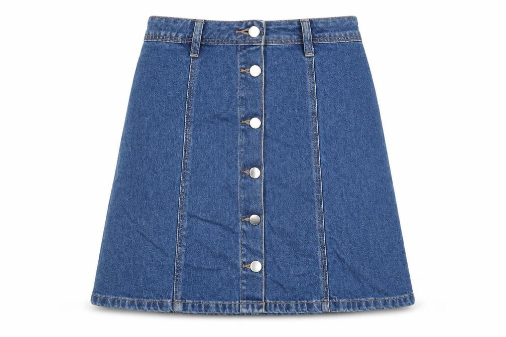 Womens UK Size 4 Divided by H&M A-Line Denim Skirt