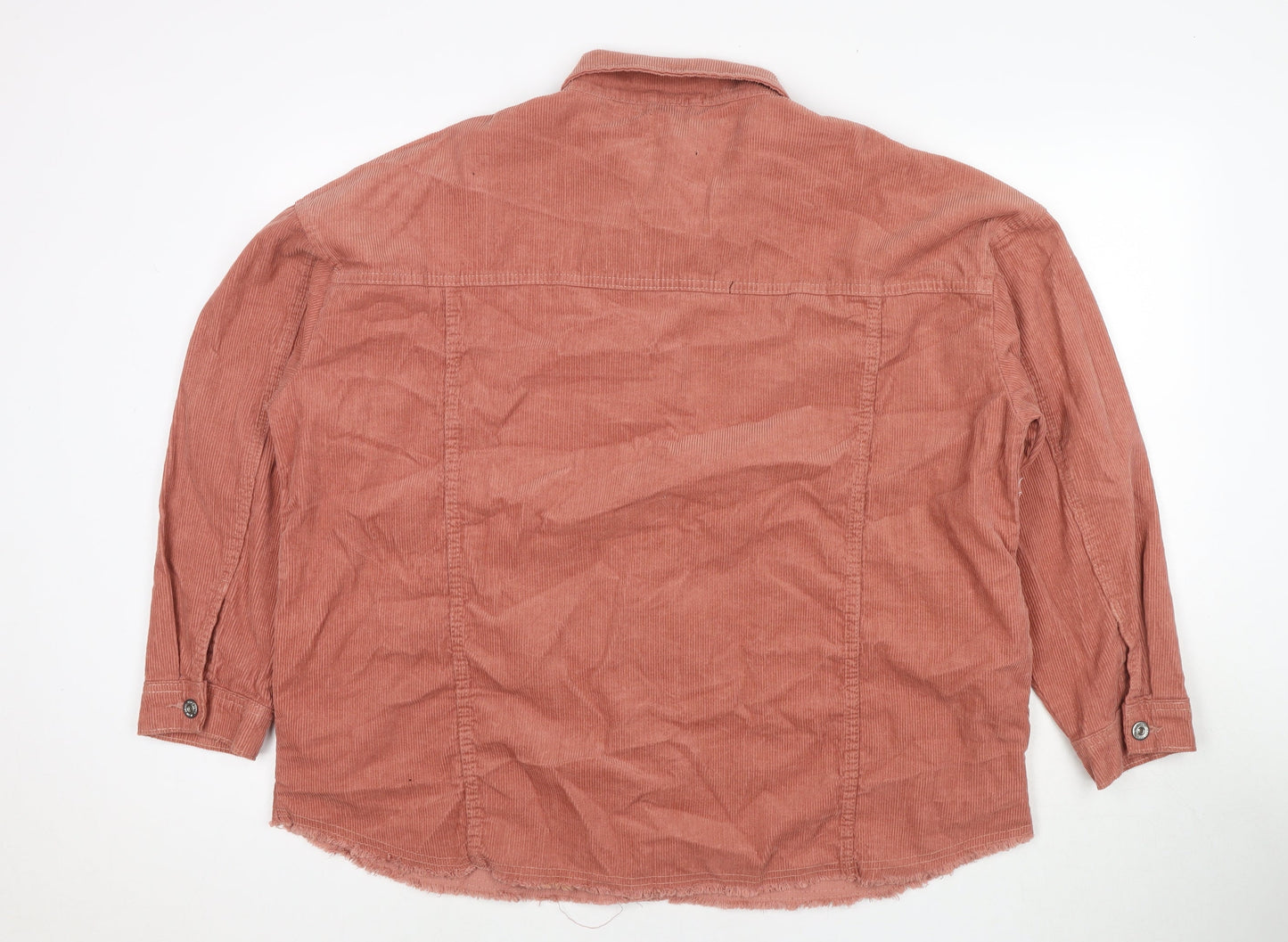 Boohoo Womens Beige Jacket Size 16 Button