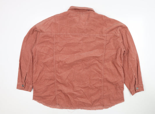 Boohoo Womens Beige Jacket Size 16 Button