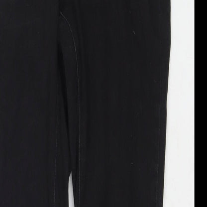 Denim & Co. Womens Black Cotton Skinny Jeans Size 12 L28 in Regular Zip