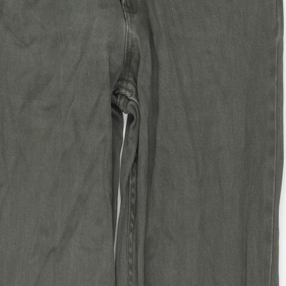 West Rock Mens Green Cotton Straight Jeans Size 25 in L29 in Regular Zip