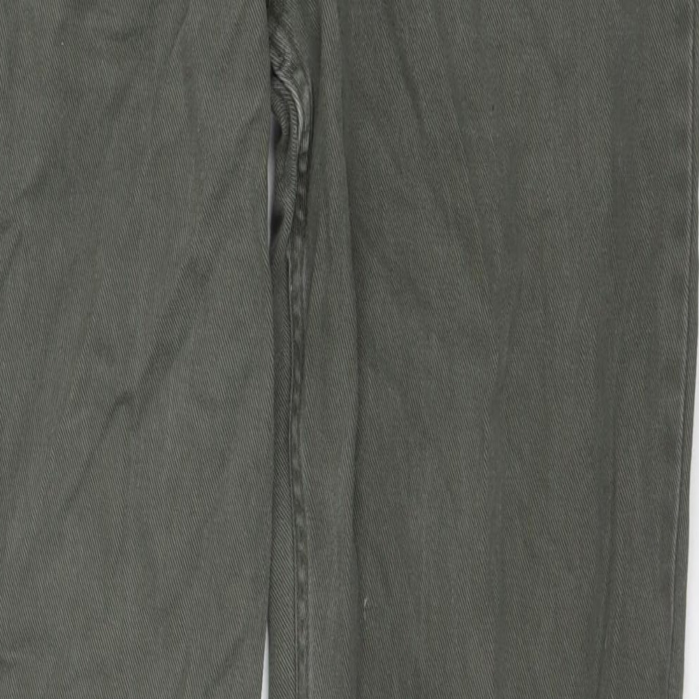 West Rock Mens Green Cotton Straight Jeans Size 25 in L29 in Regular Zip